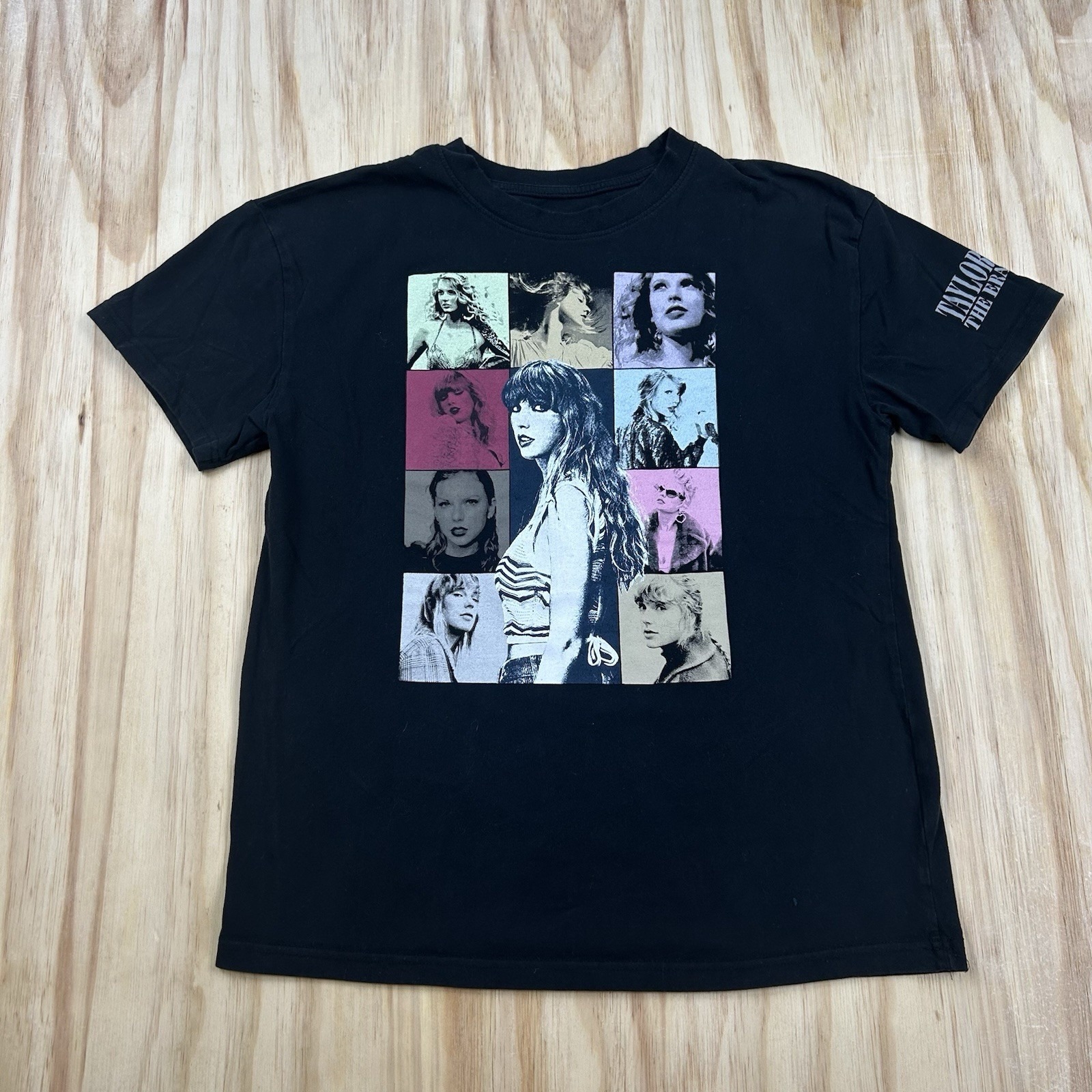 Taylor Swift The Eras Tour T Shirt Black Size Medium Double Sided Concert Graphi